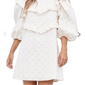 Embroidered Denim Dress shirt lace style